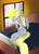 Size: 2542x3496 | Tagged: safe, artist:v-d-k, derpy hooves, pegasus, pony, g4, bandage, bandaid, bed, female, injured, letter, mail, mare, mouth hold, solo, window