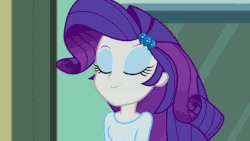 Size: 640x360 | Tagged: safe, screencap, rarity, equestria girls, g4, my little pony equestria girls: rainbow rocks, player piano, animated, eyes closed, female, solo