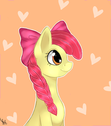 Size: 772x872 | Tagged: safe, artist:starsymphonystela, apple bloom, g4, alternate hairstyle, cute, female, solo