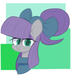 Size: 800x850 | Tagged: safe, artist:hattsy, maud pie, g4, alternate hairstyle, female, hair bow, looking at you, ponytail, solo