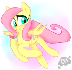 Size: 988x949 | Tagged: safe, artist:deep mystery, fluttershy, pegasus, pony, g4, female, mare, smiling, solo, wavy mouth