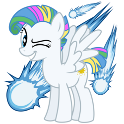 Size: 3000x3000 | Tagged: safe, artist:sunley, starshine, pegasus, pony, g1, g4, female, g1 to g4, generation leap, mare, one eye closed, short tail, simple background, transparent background, wink