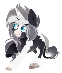 Size: 758x884 | Tagged: safe, artist:spacechickennerd, oc, oc only, classical unicorn, cloven hooves, horn, leonine tail, solo, unshorn fetlocks