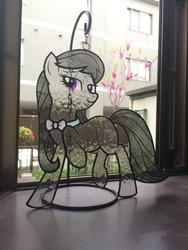 Size: 2448x3264 | Tagged: safe, artist:mekab-hiro, octavia melody, g4, craft, high res, irl, photo, stained glass, stained glass (irl)