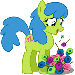 Size: 3000x3000 | Tagged: safe, artist:sunley, tootsie, earth pony, pony, g1, g4, candy, female, food, g1 to g4, generation leap, lollipop, mare, open mouth, simple background, solo, transparent background