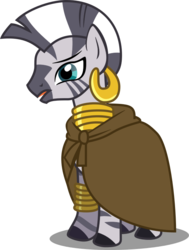 Size: 596x787 | Tagged: safe, artist:peremarquette1225, zecora, zebra, g4, clothes, female, robe, simple background, solo, transparent background, vector