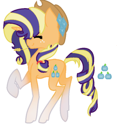 Size: 558x604 | Tagged: safe, artist:yamiandforcy, applejack, rarity, oc, g4, cutie mark, eyes closed, female, freckles, fusion, hat, hay, lesbian, ship:rarijack, shipping, solo