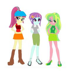 Size: 736x760 | Tagged: safe, artist:bulbaderp, lemon zest, sour sweet, sunny flare, equestria girls, g4, total drama