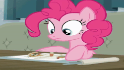 Size: 480x270 | Tagged: safe, artist:wheredamaresat, screencap, pinkie pie, earth pony, pony, g4, spice up your life, animated, corrupted, datamosh, disgusted, error, female, glitch, glitch art, tripping, tripping balls