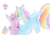 Size: 2300x1600 | Tagged: safe, artist:catitty, pinkie pie, rainbow dash, twilight sparkle, alicorn, pony, g4, blushing, female, lesbian, mare, ot3, polyamory, ship:pinkiedash, ship:twidash, ship:twinkie, shipping, simple background, twidashpie, twilight sparkle (alicorn), white background