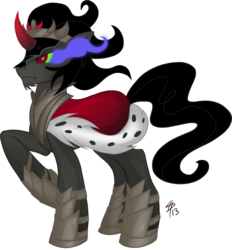 Size: 1200x1292 | Tagged: safe, artist:falleninthedark, king sombra, pony, unicorn, g4, male, simple background, solo, stallion, transparent background, vector