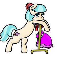 Size: 581x568 | Tagged: safe, artist:maggiez, artist:marcus todjel, coco pommel, earth pony, pony, g4, bipedal, bipedal leaning, clothes, cocobetes, cute, dress, female, simple background, solo, white background