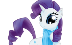 Size: 1920x1200 | Tagged: safe, artist:providedduck, rarity, pony, unicorn, g4, clothes, female, looking at you, mare, scarf, simple background, solo, white background