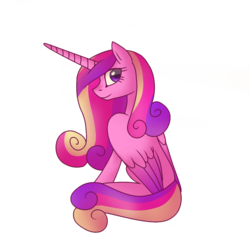 Size: 1000x1000 | Tagged: safe, artist:guodvaikmlp, princess cadance, g4, female, simple background, sitting, solo, transparent background