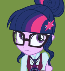 Size: 493x540 | Tagged: safe, screencap, principal abacus cinch, sci-twi, twilight sparkle, equestria girls, g4, my little pony equestria girls: friendship games, animated, cropped, female
