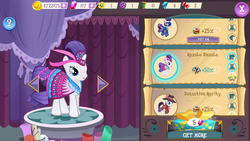 Size: 1280x720 | Tagged: safe, gameloft, rarity, g4, clothes, dress