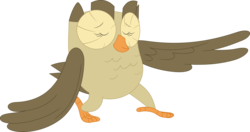 Size: 3579x1892 | Tagged: safe, artist:porygon2z, owlowiscious, owl, g4, dancing, simple background, transparent background, vector