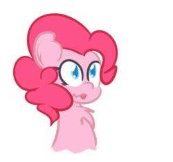 Size: 451x424 | Tagged: safe, artist:mr-degration, pinkie pie, g4, chest fluff, female, portrait, simple background, solo, tongue out, transparent background
