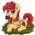 Size: 1800x1800 | Tagged: safe, artist:steffy-beff, oc, oc only, oc:peppy pines, pony, cute, mouth hold, pinecone, solo