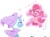 Size: 691x515 | Tagged: safe, artist:sibashen, pinkie pie, trixie, pony, unicorn, g4, colored pupils, female, laughing, levitation, magic, mare, simple background, telekinesis, white background