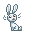 Size: 30x32 | Tagged: safe, artist:saby, derpibooru exclusive, angel bunny, rabbit, g4, male, pixel art, simple background, sitting, solo, transparent background, true res pixel art