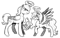 Size: 1100x700 | Tagged: safe, artist:monnarcha, oc, oc only, pegasus, pony, monochrome, paper, pen, wing hands