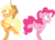 Size: 3594x2577 | Tagged: safe, artist:porygon2z, applejack, pinkie pie, earth pony, pony, applejack's "day" off, g4, my little pony: friendship is magic, animal costume, bipedal, chicken dance, chicken pie, chicken suit, chickenjack, clothes, costume, duo, high res, simple background, transparent background, vector