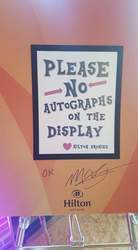 Size: 528x960 | Tagged: safe, bronycon, autograph, fuck the police, hilton, irl, larson you magnificent bastard, m.a. larson, ok, photo