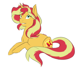 Size: 1000x882 | Tagged: safe, artist:kourabiedes, sunset shimmer, pony, unicorn, g4, cute, female, shimmerbetes, simple background, smiling, solo, transparent background