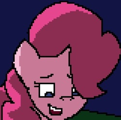 Size: 486x483 | Tagged: safe, artist:everyponys favorite, pinkie pie, g4, pixel art, smiling