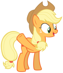 Size: 7000x8100 | Tagged: safe, artist:tardifice, applejack, g4, the saddle row review, absurd resolution, cowboy hat, female, hat, open mouth, raised hoof, simple background, solo, stetson, transparent background, vector