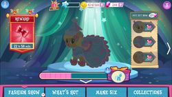 Size: 1280x720 | Tagged: safe, gameloft, applejack, g4, look before you sleep, clothes, crack is cheaper, dress, froufrou glittery lacy outfit, hennin, princess applejack, puffy sleeves, vip, why gameloft why