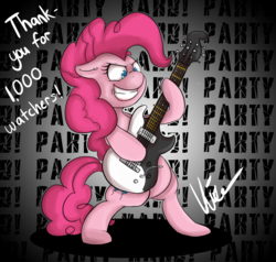 Size: 4200x4000 | Tagged: safe, artist:vicse, pinkie pie, earth pony, pony, g4, female, guitar, solo