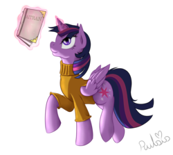 Size: 1600x1430 | Tagged: safe, artist:rulsis, twilight sparkle, alicorn, pony, g4, clothes, female, simple background, solo, sweater, transparent background, twilight sparkle (alicorn)