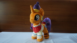 Size: 5456x3064 | Tagged: safe, artist:egalgay, saffron masala, g4, spice up your life, handmade, irl, photo, plushie, solo, toy