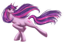Size: 1975x1376 | Tagged: safe, artist:bloominglove, twilight sparkle, pony, g4, female, solo, windswept mane