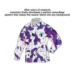 Size: 2170x2007 | Tagged: safe, rarity, g4, background pony rarity, camouflage, clothes, commonity, high res, jacket, meme, multeity