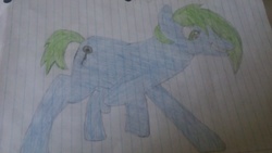 Size: 2560x1440 | Tagged: safe, oc, oc only, oc:jacksepticeye, lined paper, solo, traditional art