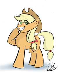 Size: 2066x2563 | Tagged: safe, artist:php38, derpibooru exclusive, applejack, pony, g4, female, high res, smiling, solo
