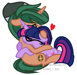 Size: 432x420 | Tagged: safe, artist:flurrypastels-mlp, sci-twi, timber spruce, twilight sparkle, unicorn, equestria girls, g4, legend of everfree, cutie mark, equestria girls ponified, female, hilarious in hindsight, male, ponified, shipping, straight, timbertwi, unicorn sci-twi, watermark