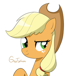 Size: 2000x2200 | Tagged: safe, artist:graytyphoon, applejack, g4, female, high res, portrait, simple background, solo, white background