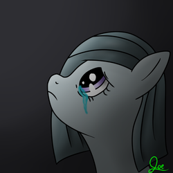 Size: 700x700 | Tagged: safe, artist:joetrifical, marble pie, g4, crying, female, solo