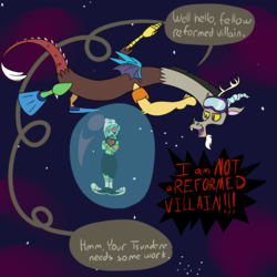 Size: 3000x3000 | Tagged: safe, artist:turkleson, discord, g4, crossover, high res, lord dominator, space, spoiler, spoilers for another series, tumblr, wander over yonder