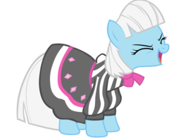 Size: 3000x2356 | Tagged: safe, artist:rattipack, photo finish, earth pony, pony, g4, eyes closed, female, flutteryay, mare, missing accessory, open mouth, simple background, solo, transparent background, vector, yay