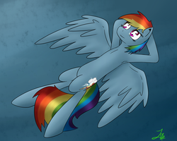 Size: 1500x1200 | Tagged: safe, artist:joetrifical, rainbow dash, g4, armpits, female, solo