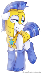 Size: 1024x1829 | Tagged: safe, artist:starlyfly, earth pony, pony, clothes, earth pony royal guard, male, royal guard, simple background, socks, solo, stallion, transparent background