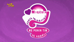 Size: 1280x720 | Tagged: safe, g4, official, season 5, albanian, bang bang, channel, dubbing, logo, my little pony logo, translated in the description