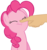 Size: 5314x5699 | Tagged: safe, artist:slb94, pinkie pie, earth pony, human, pony, g4, absurd resolution, boop, cute, diapinkes, eyes closed, female, hand, mare, ponk, simple background, smiling, transparent background, vector