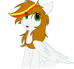Size: 2202x2063 | Tagged: safe, artist:bravefleet, oc, oc only, oc:brave fleet, pegasus, pony, green eyes, high res, lazy, open mouth, solo, wings