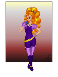 Size: 1000x1333 | Tagged: safe, artist:pete-bagheera, adagio dazzle, equestria girls, g4, female, human coloration, microphone, solo